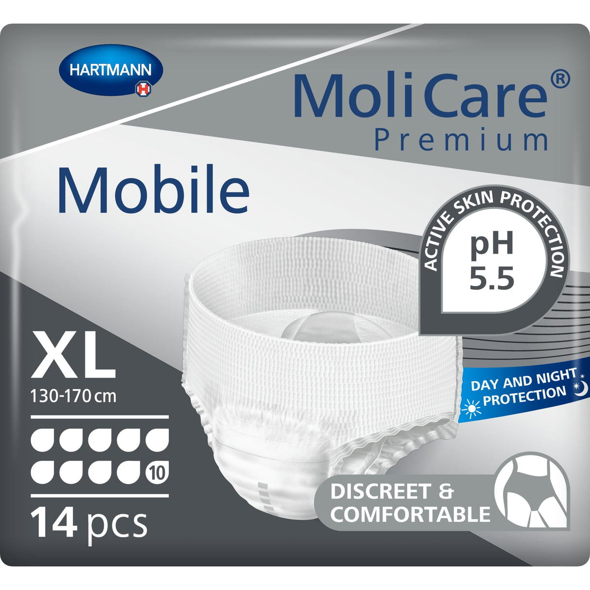MoliCare Premium Mobile Inkontinenzhosen 10 Tropfen, Größe XL