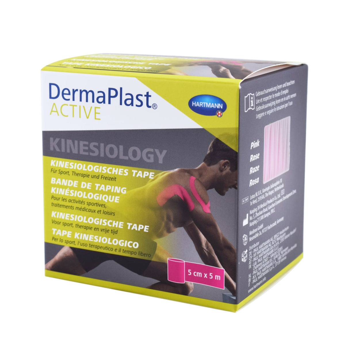 DermaPlast ACTIVE Kinesiology Tape 5 cm x 5 m, Farbe pink