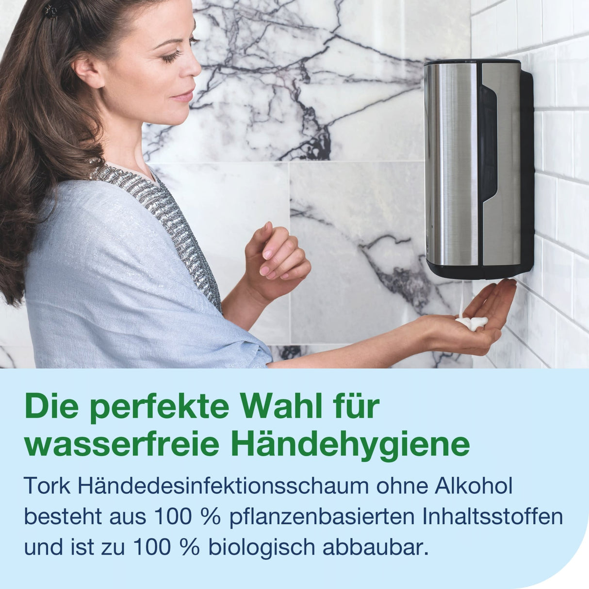 Tork Händedesinfektionsschaum S4, alkoholfrei und feuchtigkeitsspendend – Ansicht 4