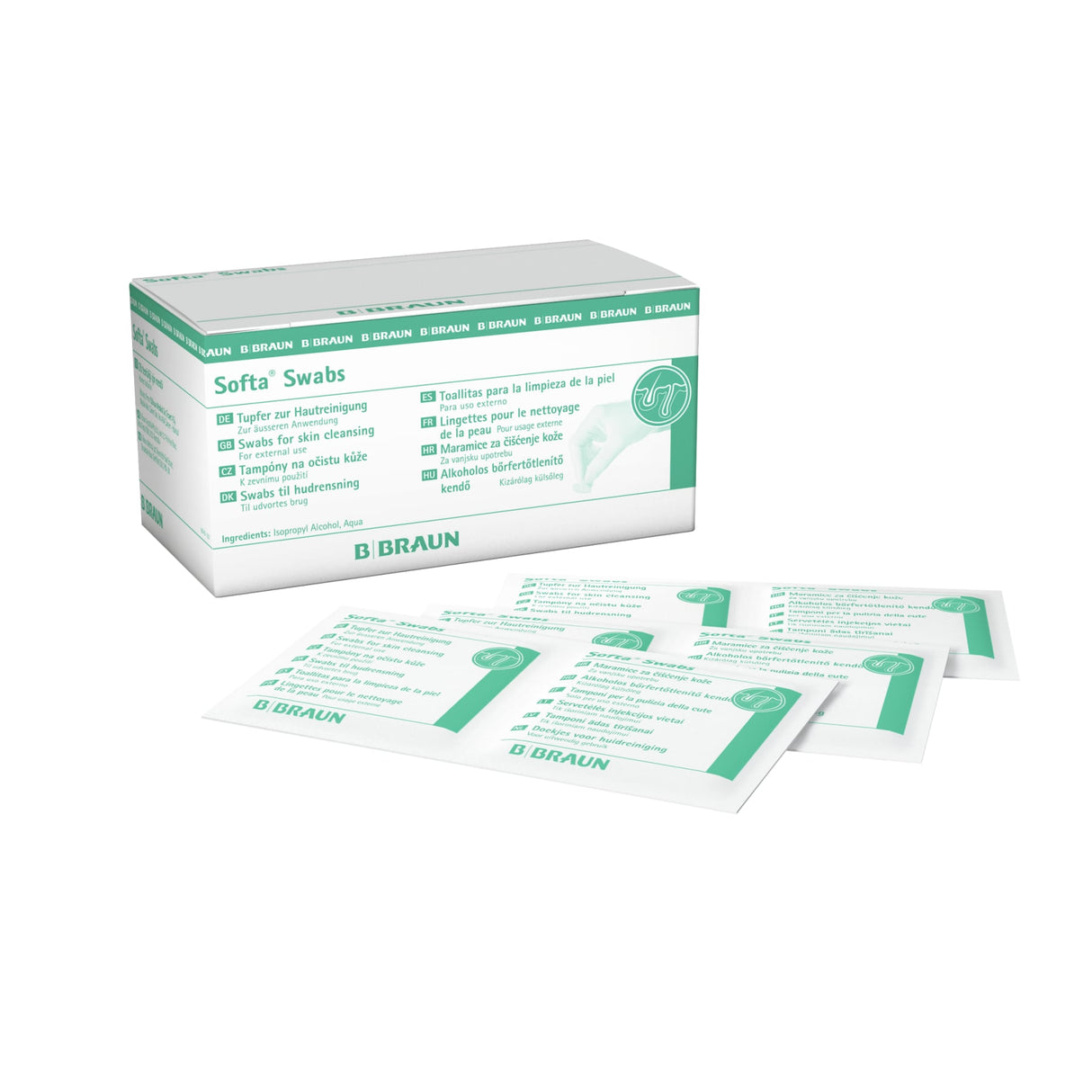 B. Braun Softa Swabs Einmal-Alkoholtupfer, einzeln verpackt