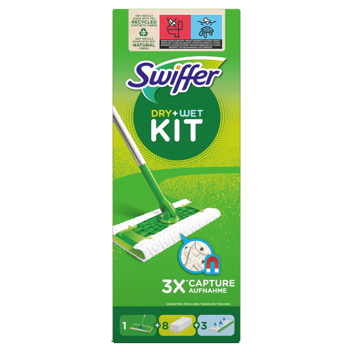 Swiffer Bodenwischer Systemstarter-Set für trockene und feuchte Reinigung