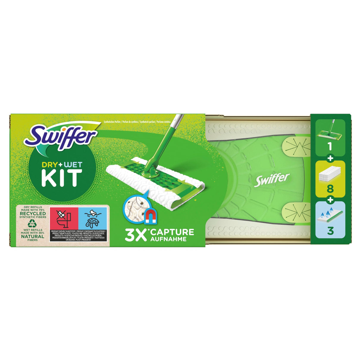 Swiffer Bodenwischer Systemstarter-Set für trockene und feuchte Reinigung – Ansicht 3
