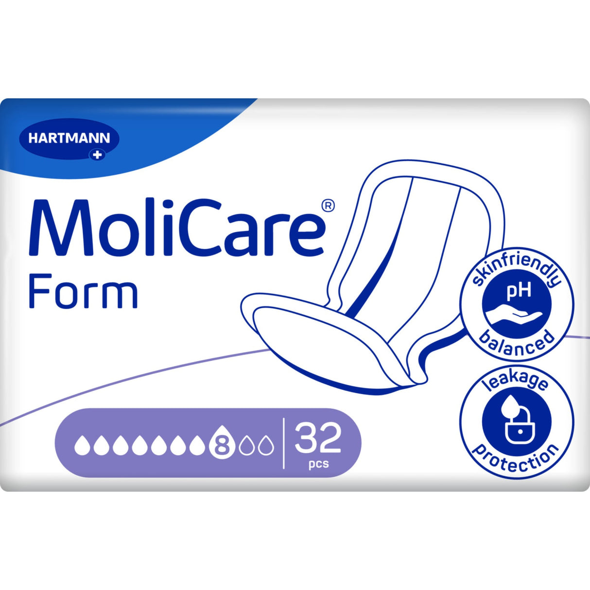 Hartmann MoliCare Form Inkontinenzvorlage, 8 Tropfen – Ansicht 1 (Karton)