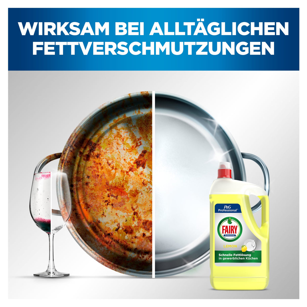 Fairy Professional Handgeschirrspülmittel, Lemon – konzentrierte Formel mit Ultra-Glanz – Ansicht 5