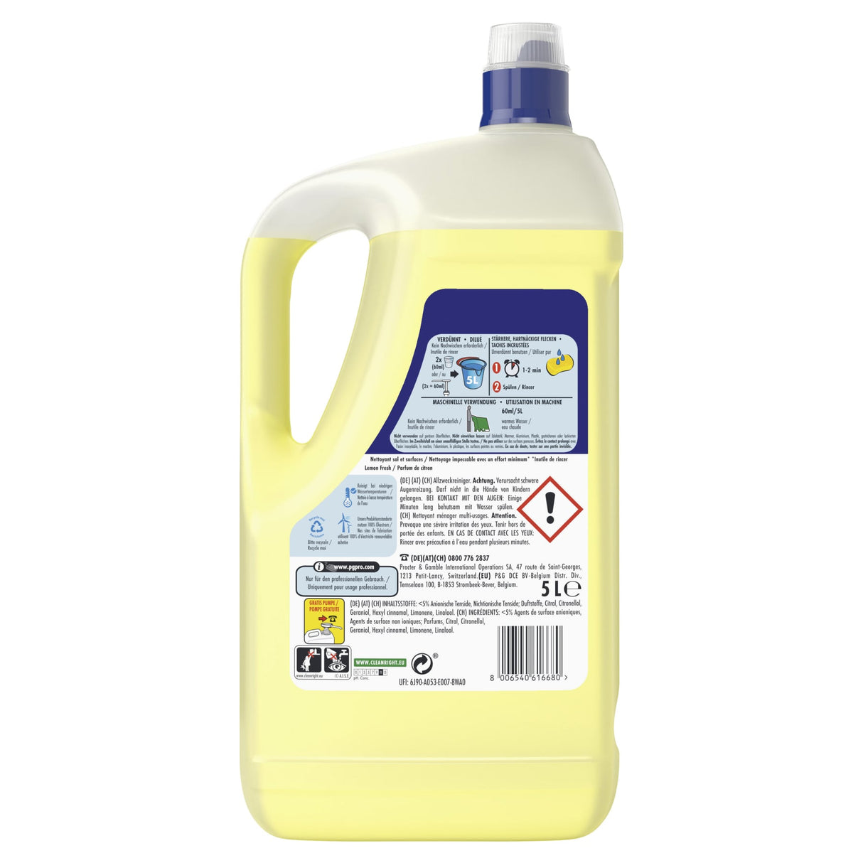 Mr. Proper Professional Allzweckreiniger Lemon mit starker Reinigungsformel – Ansicht 2