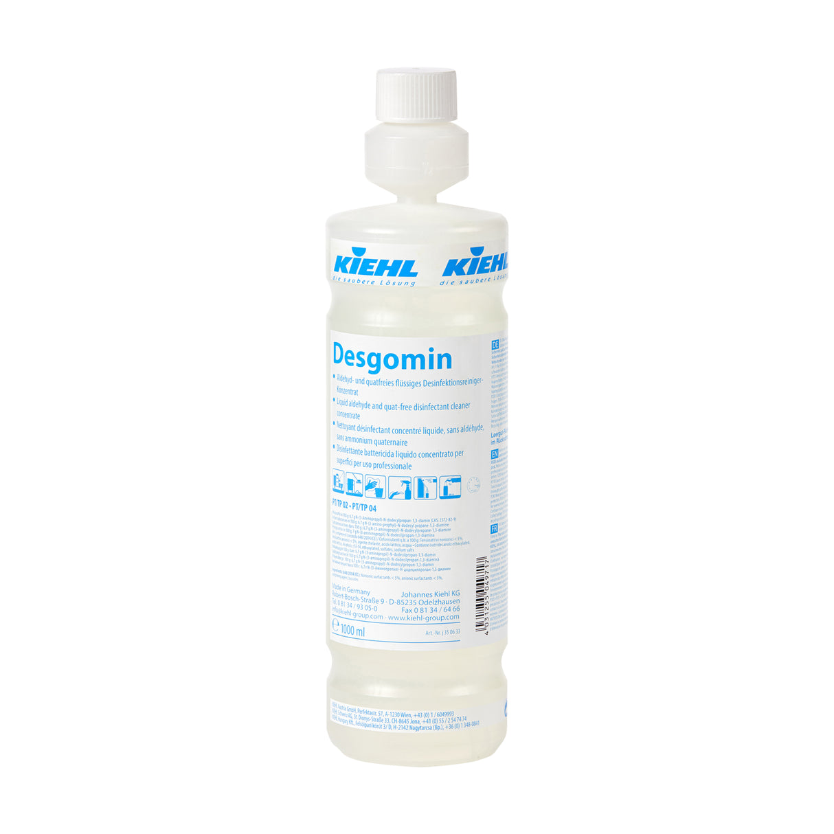 Kiehl Desgomin Flächendesinfektion, geruchsneutral, Konzentrat – 1 Liter - Flasche