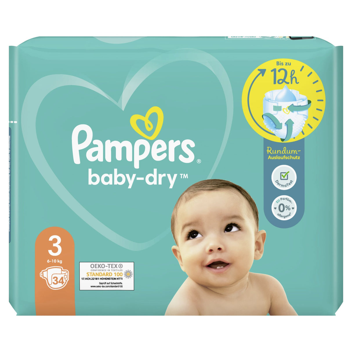 Pampers Baby Dry Windeln Größe 3 Midi, 6-10 kg – 3-fach-Schutz-System – Ansicht 2