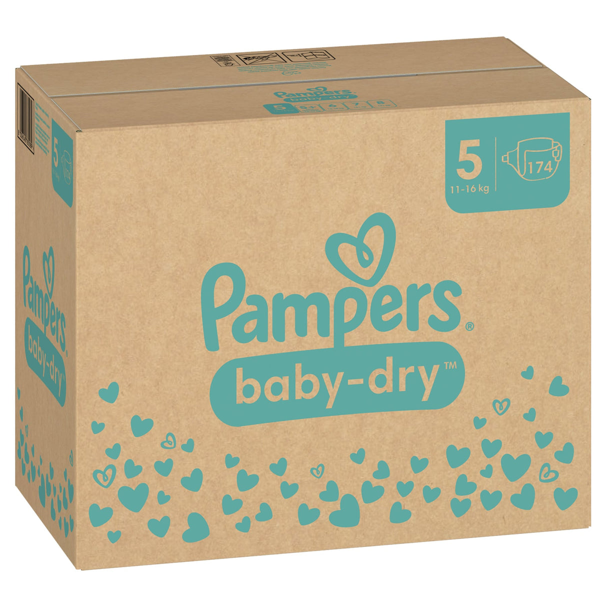 Pampers Baby Dry Windeln Größe 5 Junior, 11-16 kg – Stop-&-Schutz-Täschchen – Ansicht 6