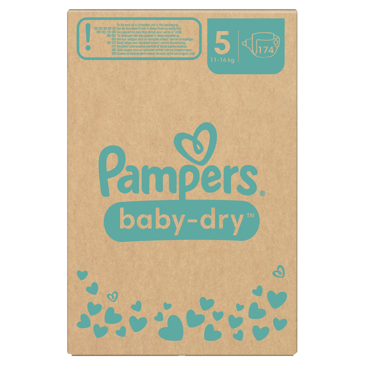 Pampers Baby Dry Windeln Größe 5 Junior, 11-16 kg – Stop-&-Schutz-Täschchen – Ansicht 8