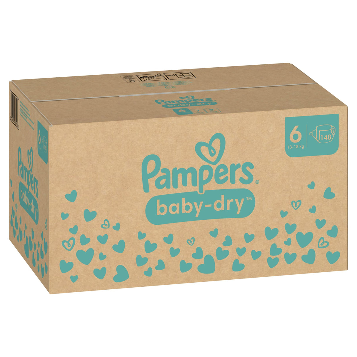 Pampers Baby Dry Windeln Größe 6 Extra Large, 13-18 kg – 3-fach-Schutz-System – Ansicht 6