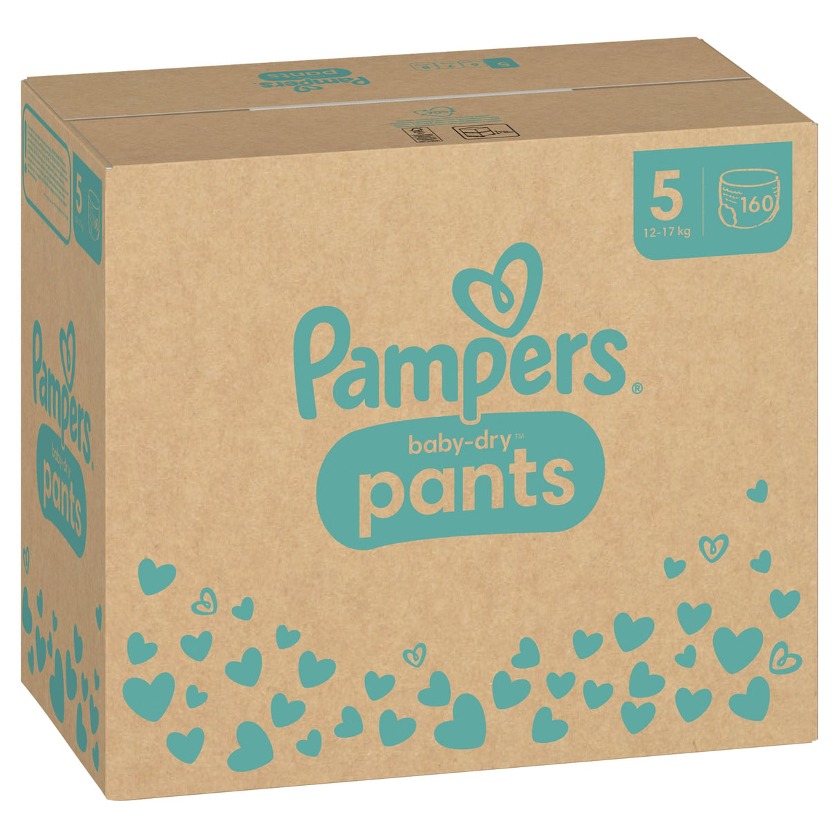 Pampers Baby Dry Pants Höschenwindeln Größe 5 Junior, 12-17 kg – verstärkte Sicherheitsbündchen – Ansicht 3