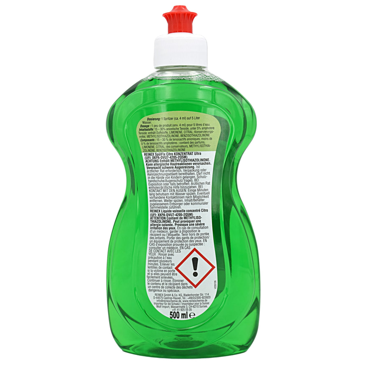 Reinex Spülfix Konzentrat Spülmittel – hautfreundlich, ergiebig und umweltschonend – Ansicht 6