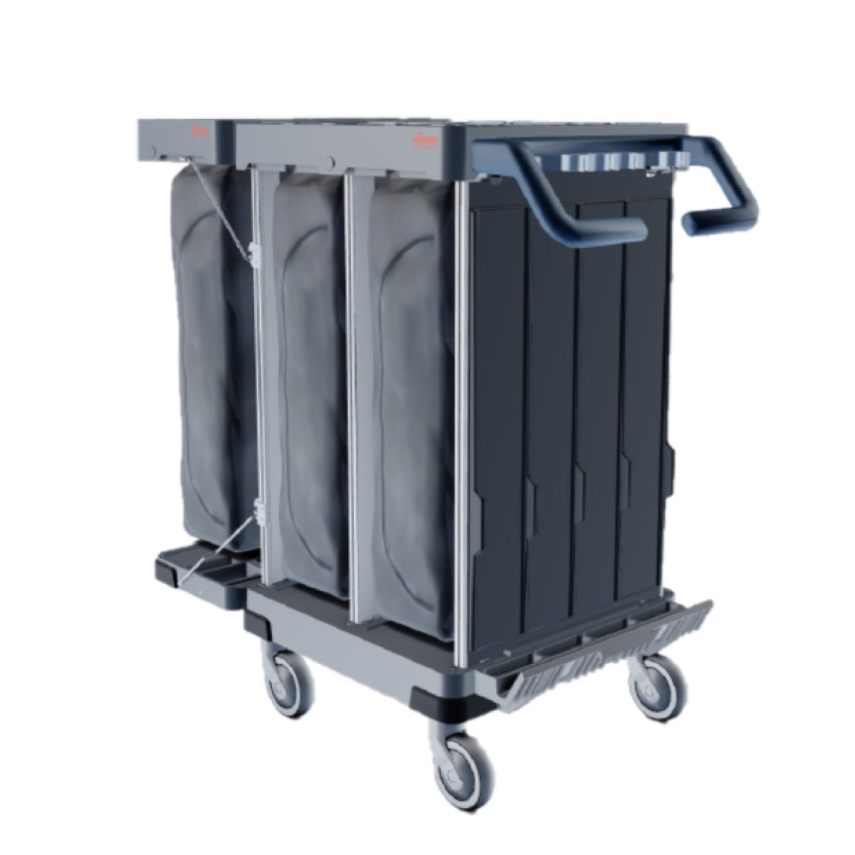 Vileda Professional Origo 2 CX Wäschesammler – vielseitig, mit abklappbarem Abfallbereich – Ansicht 17