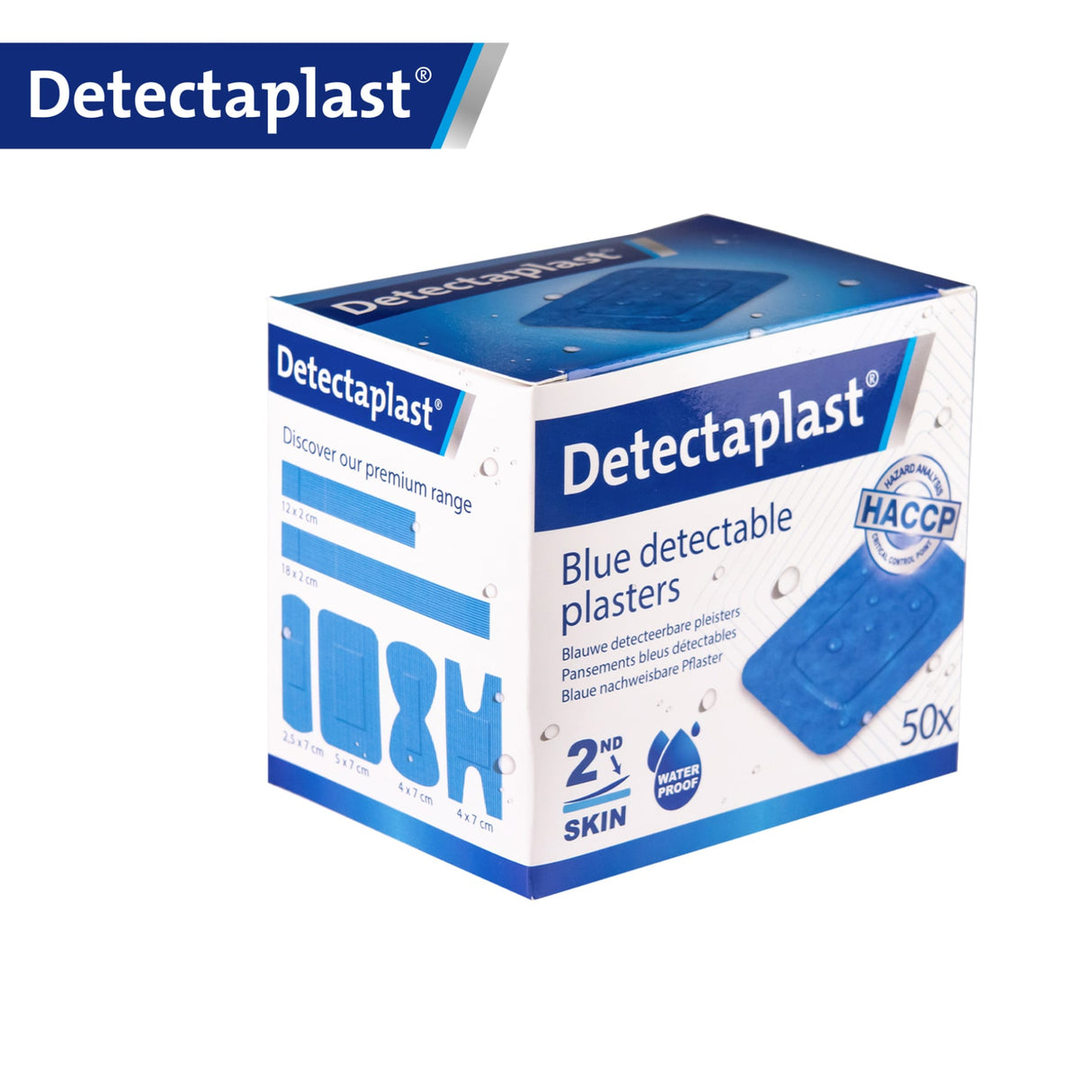 Detectaplast zweite Haut Pflaster, blau – hautnah elastisch und detektierbar – Ansicht 3