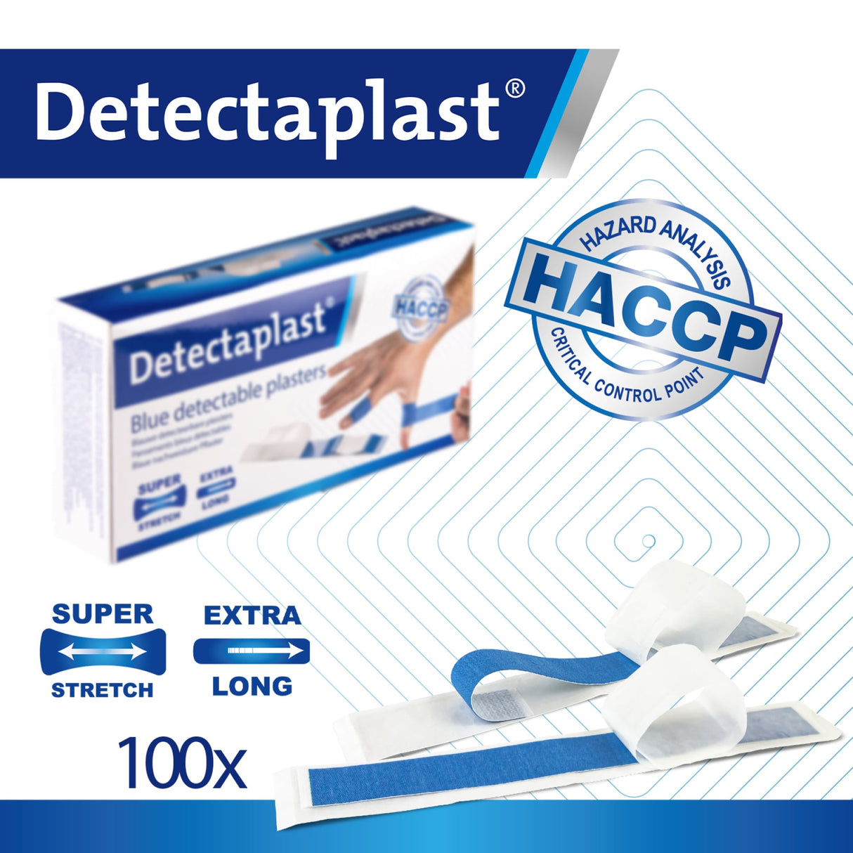 Detectaplast Elastic Pflaster, blau – textilelastisch und detektierbar – Ansicht 53