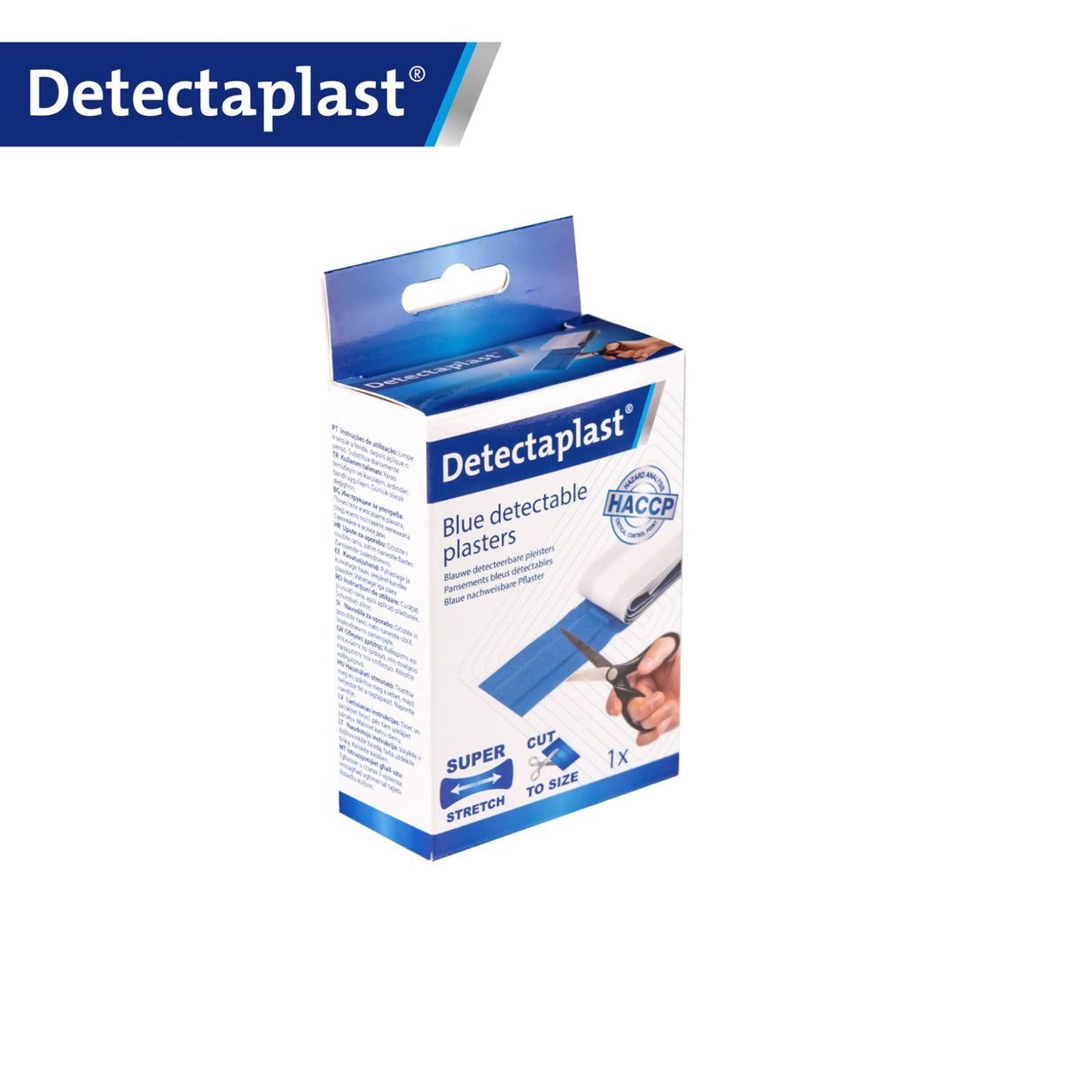 Detectaplast Elastic Pflasterrolle, blau – Textilgewebe, elastisch, metalldetektierbar – Ansicht 3