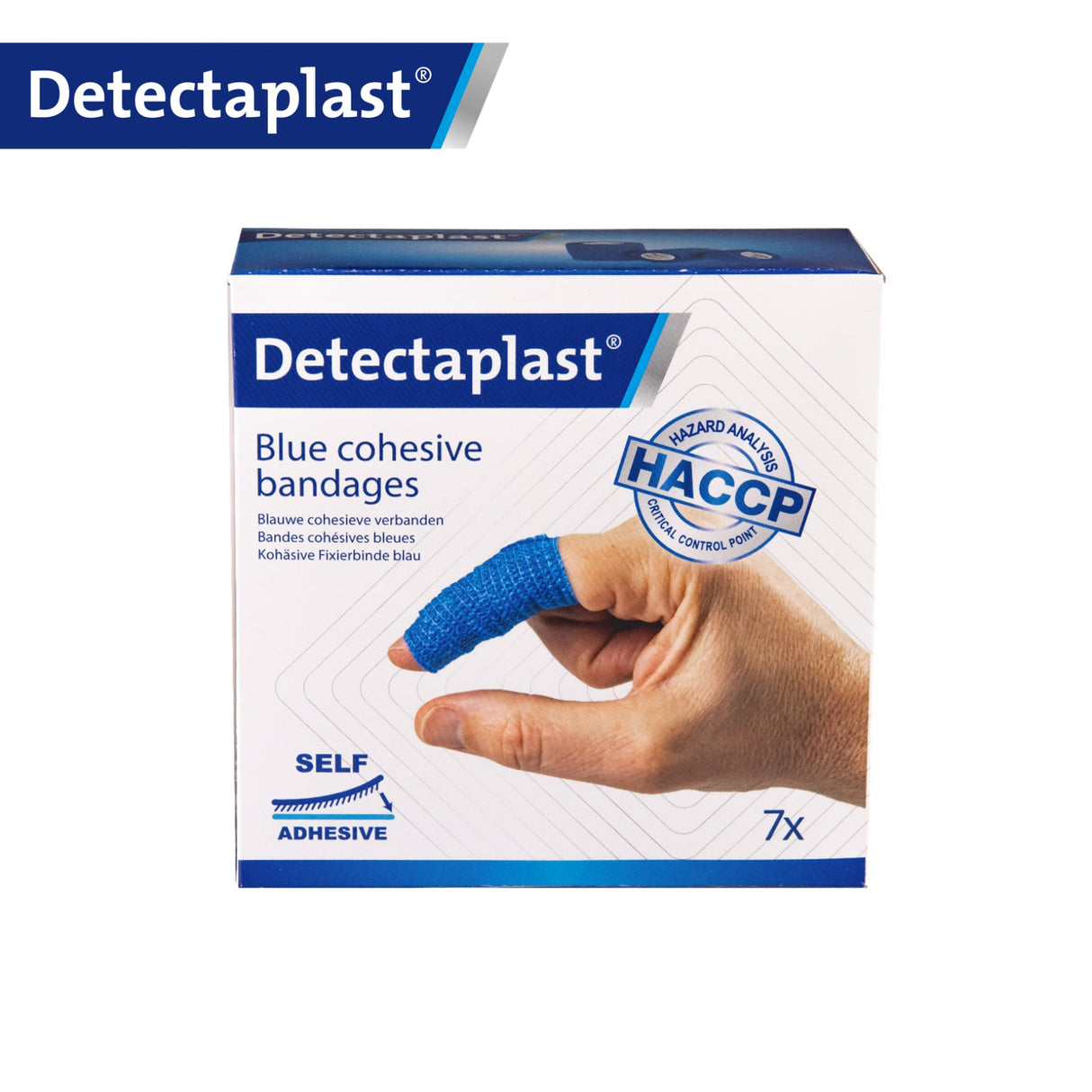 Detectaplast selbsthaftender Fixierverband, Polyester/Viskose – klebstofffrei, elastisch – Ansicht 11