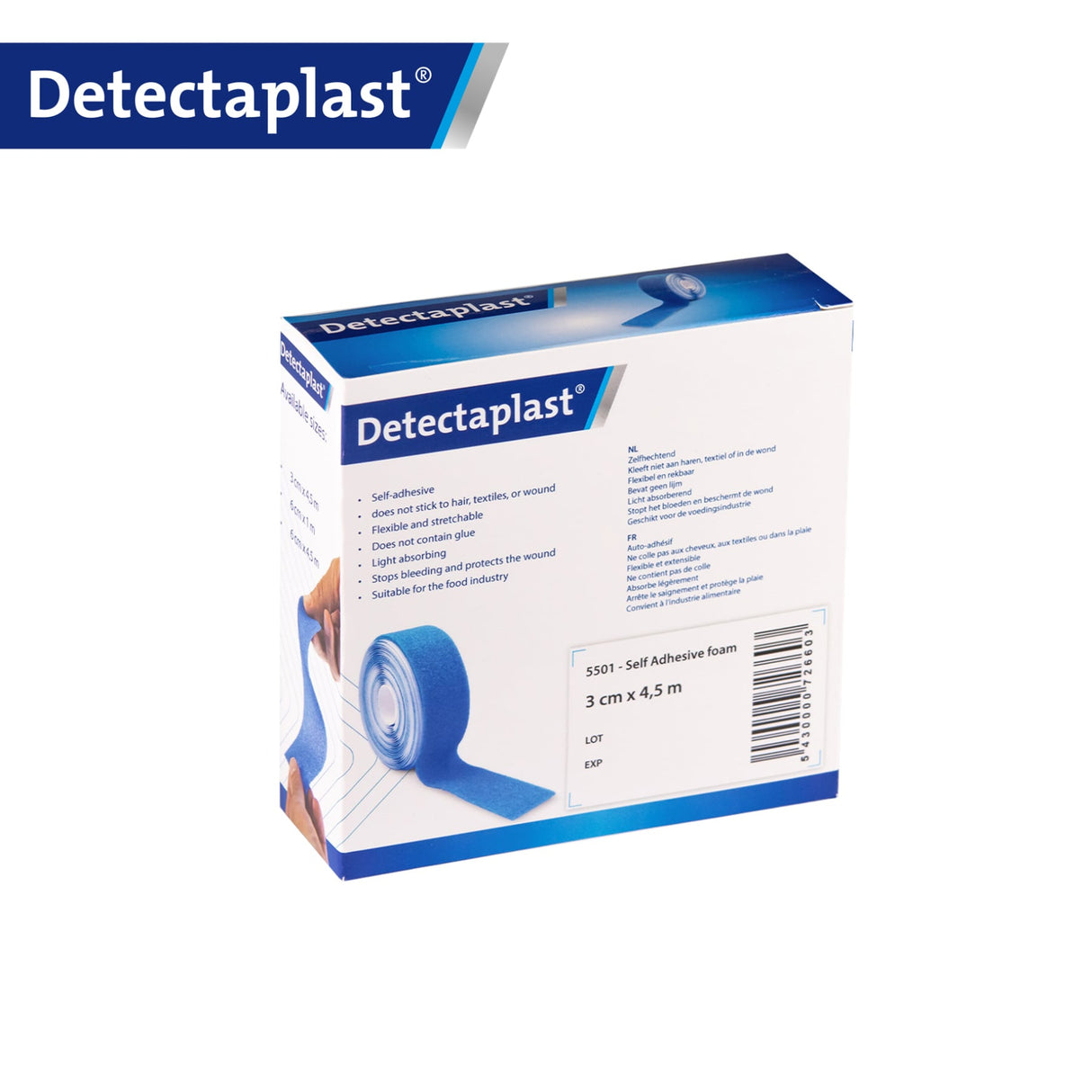 Detectaplast selbsthaftender Schaumverband, klebstofffrei – elastisch, HACCP-geeignet – Ansicht 4