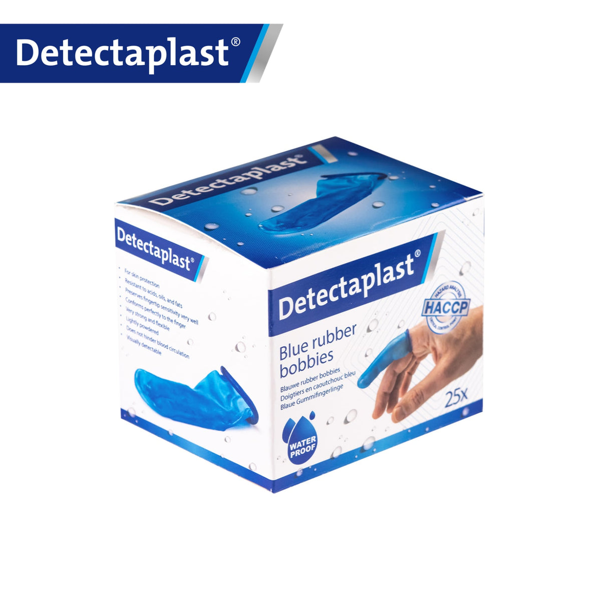 Detectaplast Gummifingerlinge, HACCP-geprüft, blau – Ansicht 3