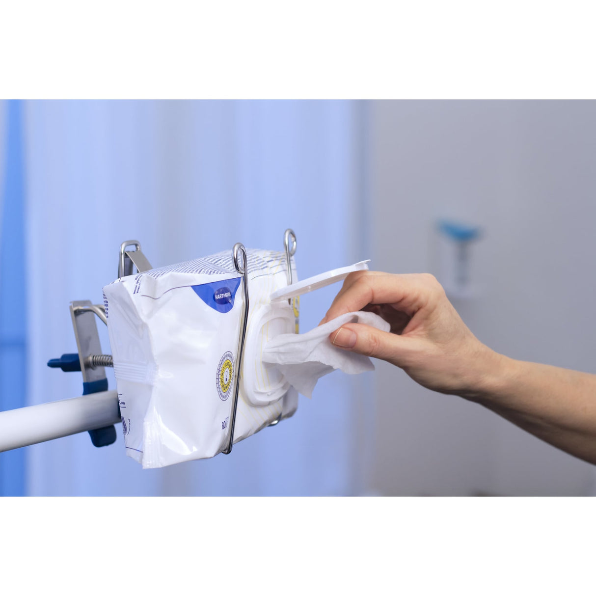 BODE Flow-Pack Halter Flex aus Edelstahl – Anwendungsbeispiel (Flow-Pack nicht im Lieferumfang)