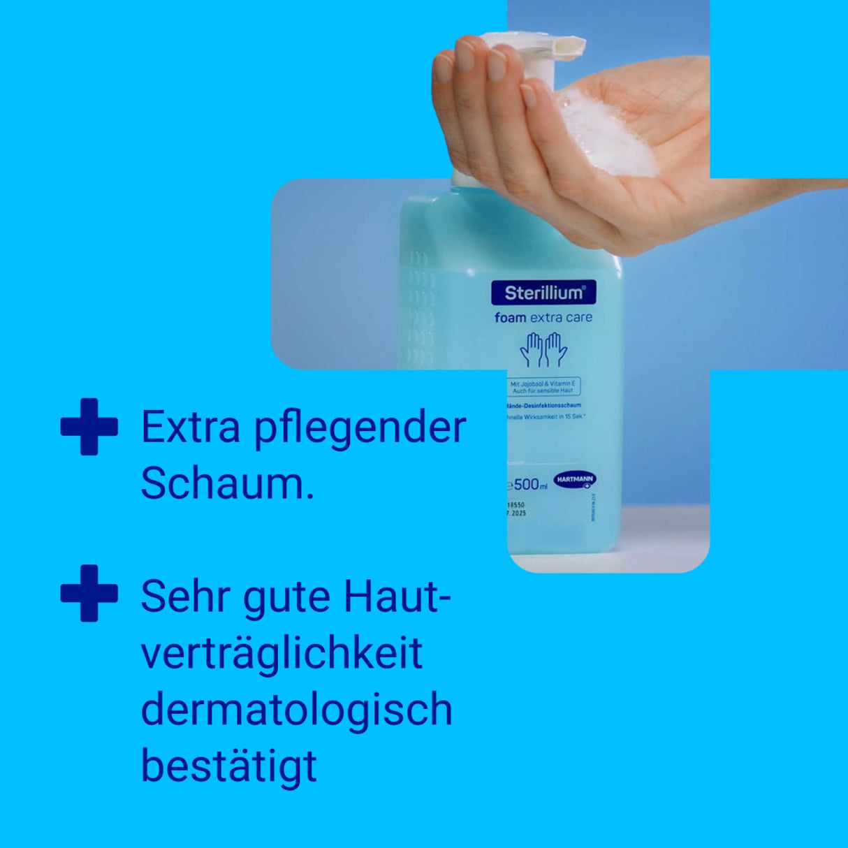 Hartmann Sterillium foam extra care Desinfektionsschaum, farbstoff- und duftstofffrei – Ansicht 5