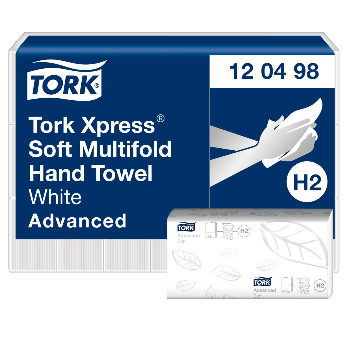 Tork Xpress Multifold Papierhandtücher, 2-lagig, weiß, H2 – 25,5 x 21,2 cm