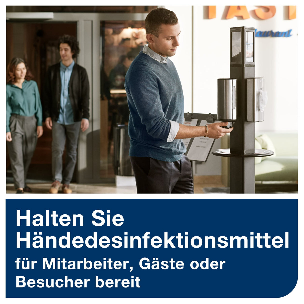 Tork Hygienesäule für Desinfektionsmittel und Tücher, schwarz, S1/S4/F1 – Ansicht 3