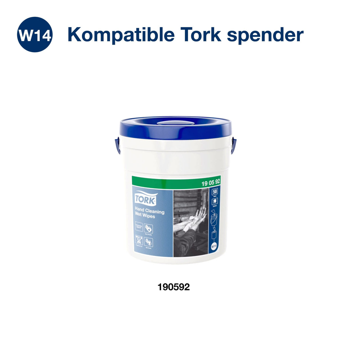 Tork Feuchte Handreinigungstücher im Spendereimer, W14 – Ansicht 6