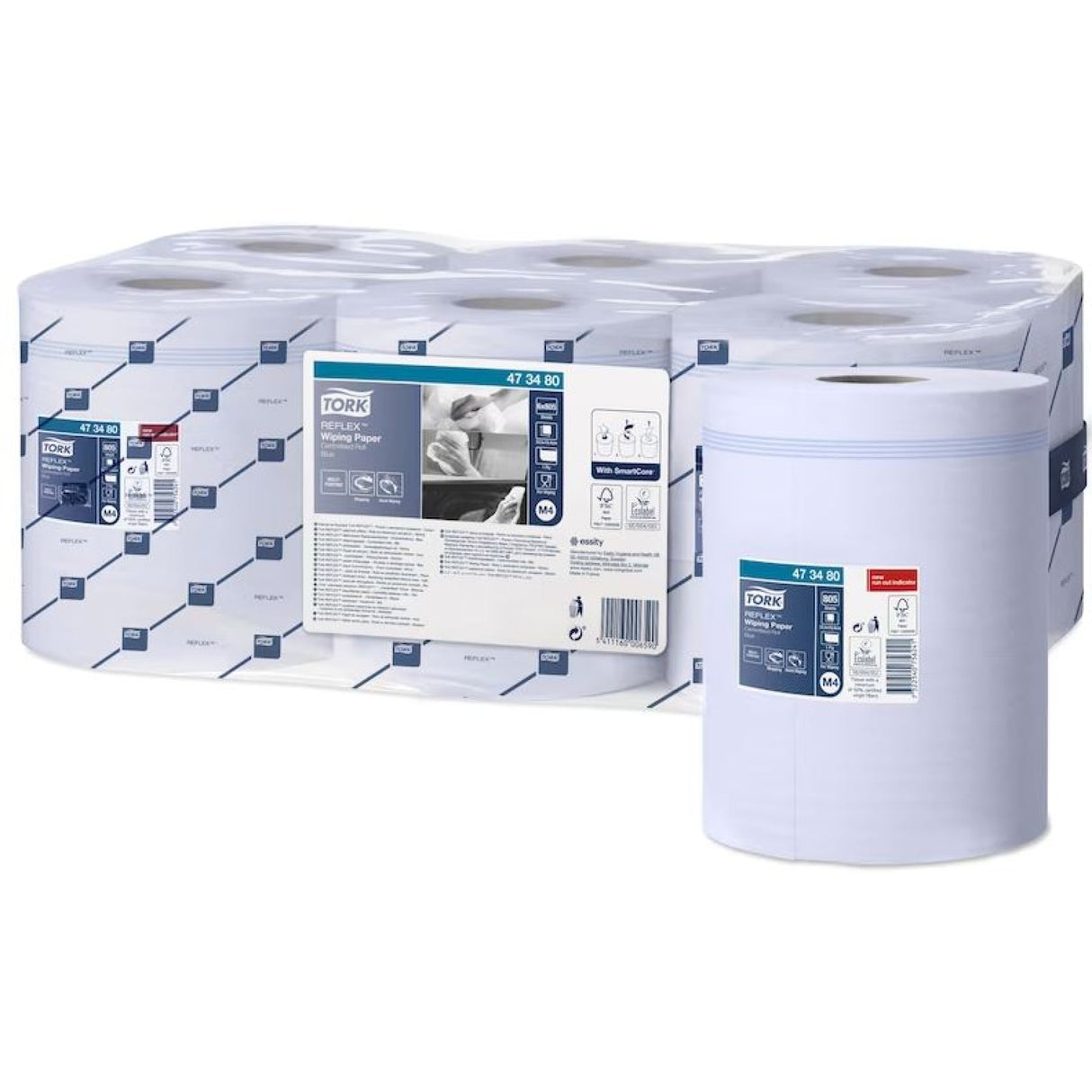 Tork Reflex Papierwischtücher M4, 1-lagig, blau – Ansicht 2