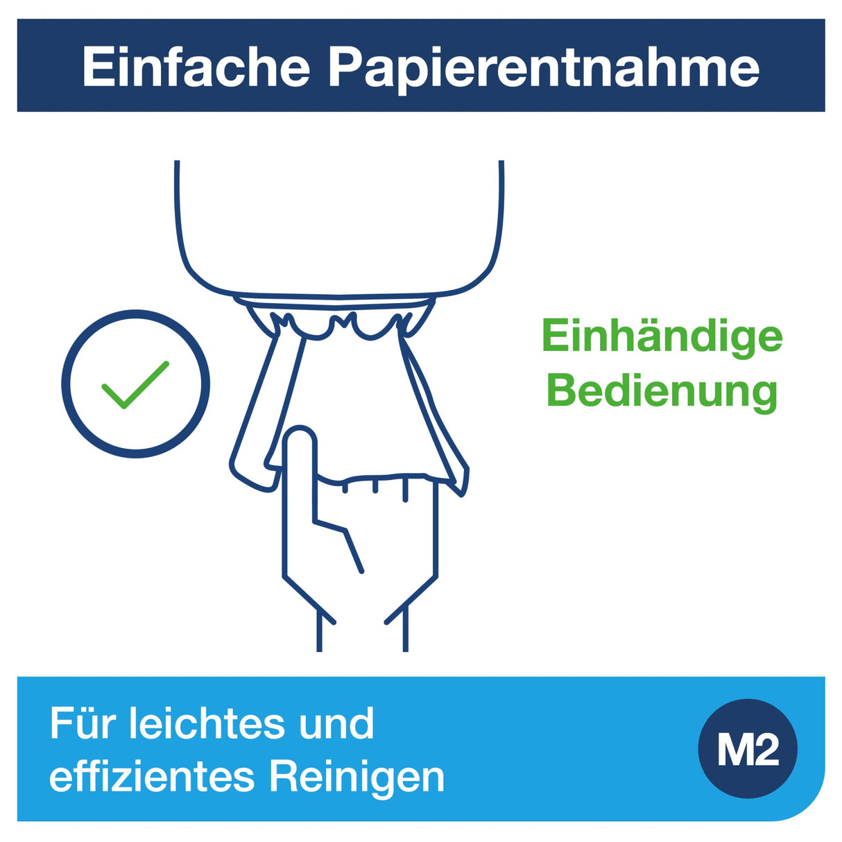 Tork Performance Innenabrollungsspender M2, weiß/türkis, hohe Kapazität – Ansicht 3