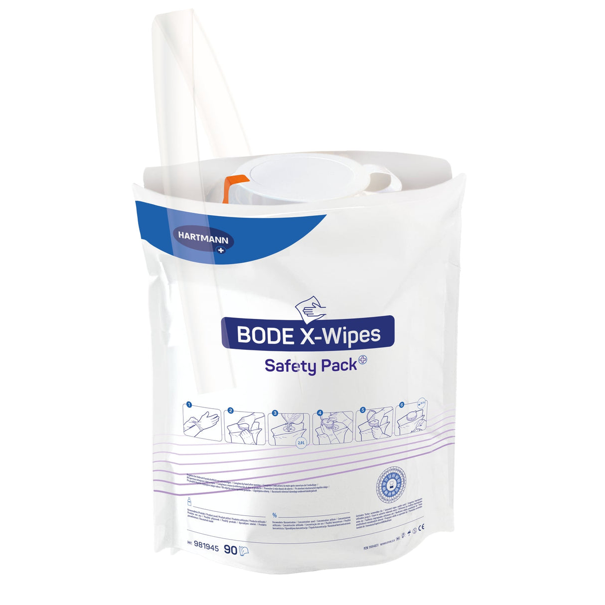 BODE X-Wipes Safety Pack Einweg-Vliestuchspendersystem für Flächendesinfektionsmittel