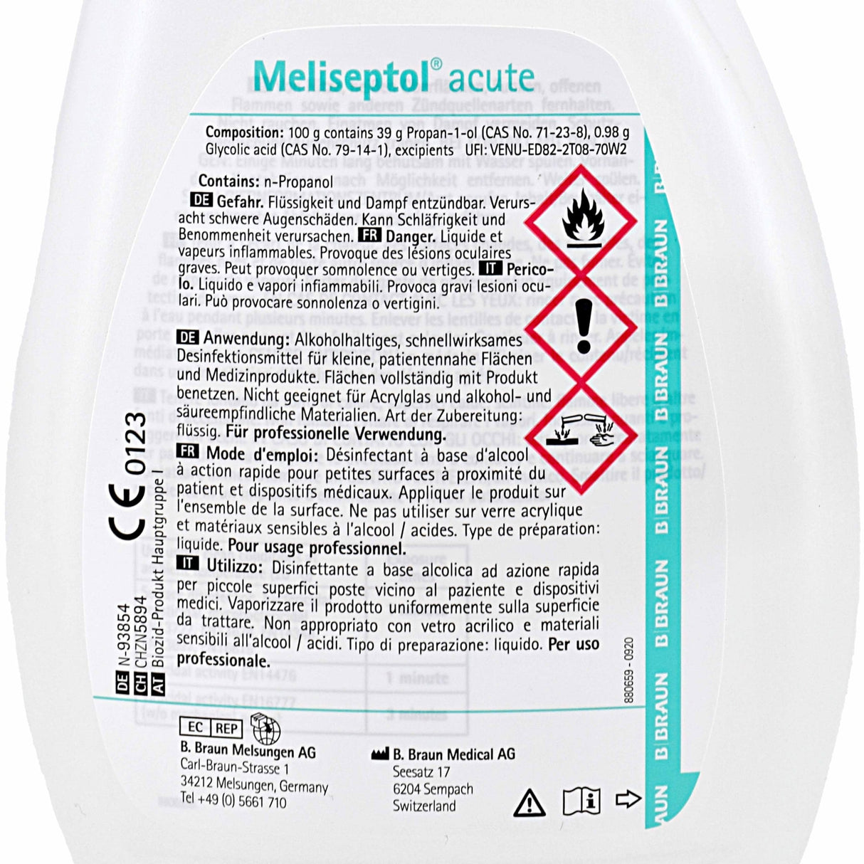 B. Braun Meliseptol acute Flächendesinfektionsmittel, parfümfrei – Ansicht 6
