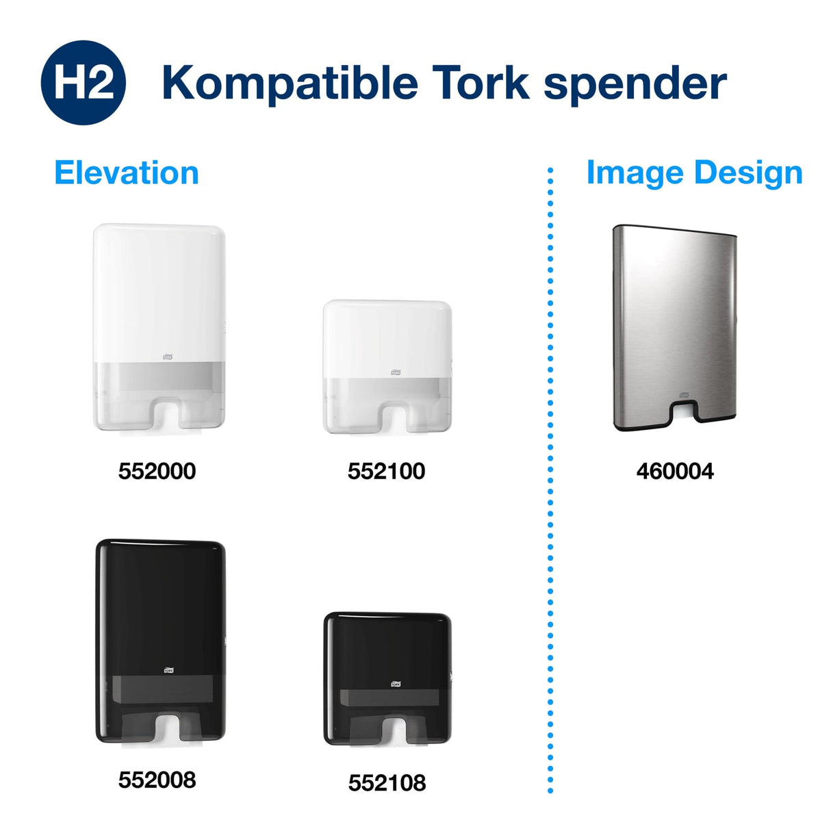 Tork Xpress Multifold Papierhandtücher H2, 2-lagig, weiß, 24 x 21,2 cm – Ansicht 3