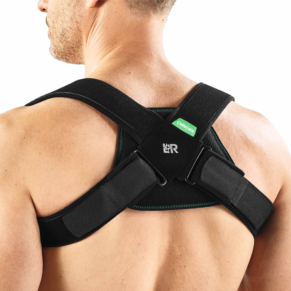 Lohmann & Rauscher Cellacare Clavicula Classic Schlüsselbeinbandage, schwarz/grün, verstellbar