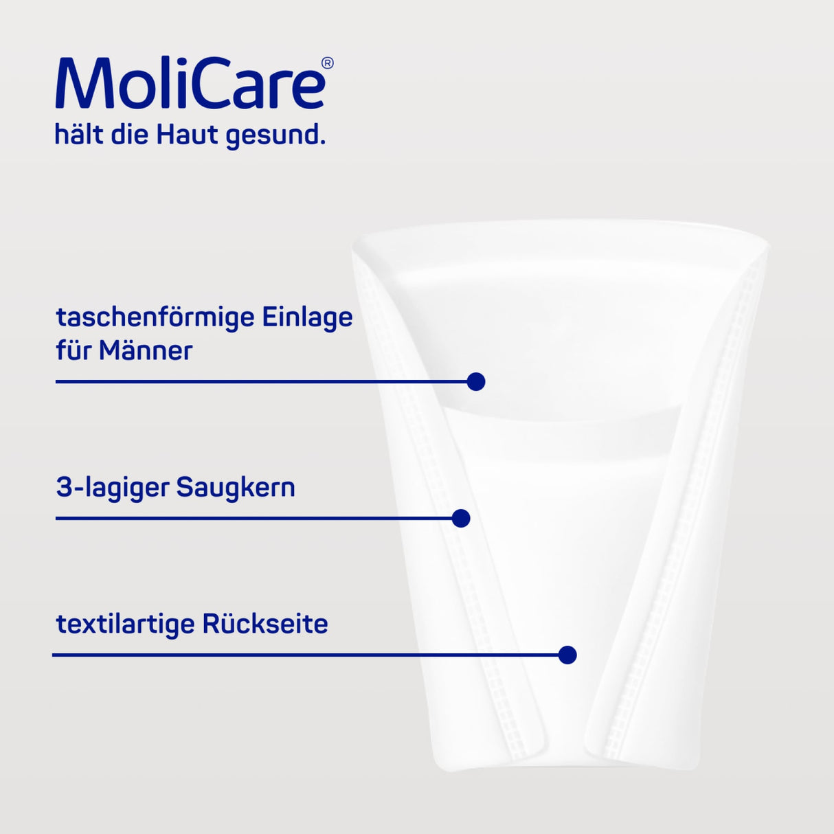 Hartmann MoliCare Premium MEN PAD 2 Tropfen Inkontinenzeinlagen (14 Stck.) – Ansicht 2