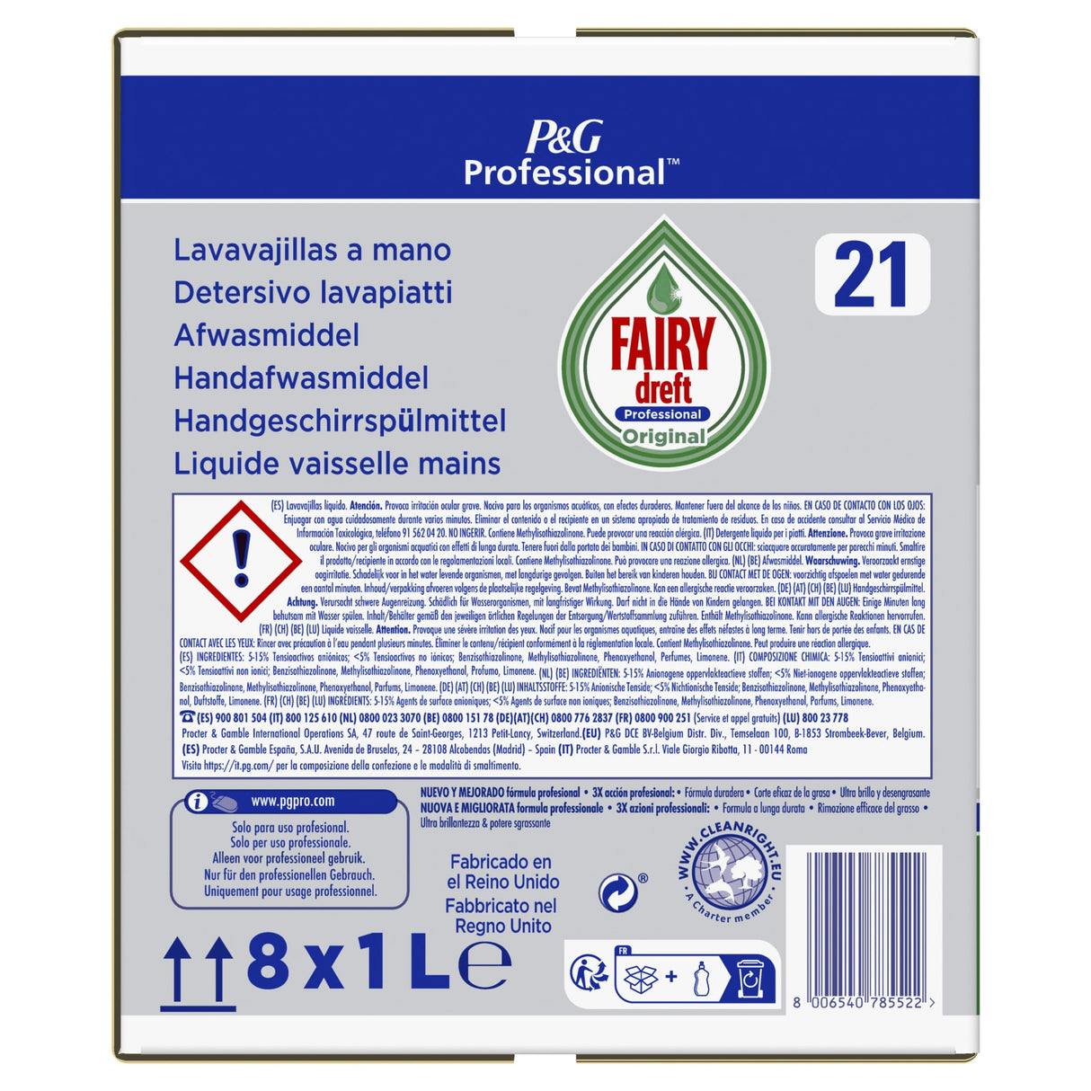 Fairy Professional Original Konzentrat Handspülmittel für langanhaltende Wirkung – Ansicht 4