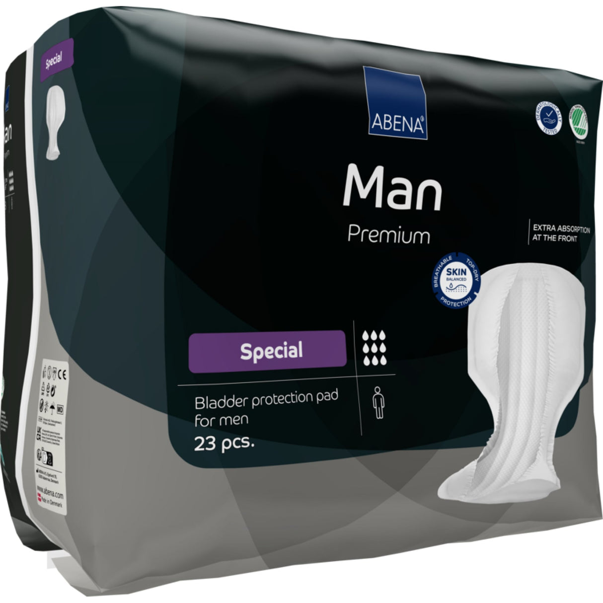 ABENA® Man Premium Special Inkontinenzeinlagen – Karton = 4 Packungen × 23 Stück