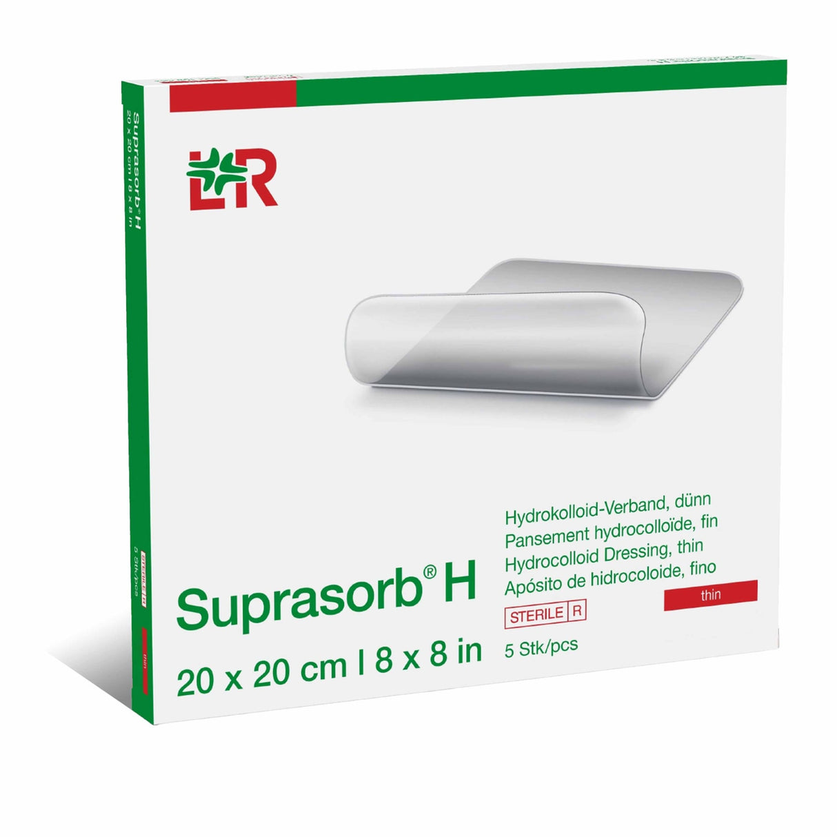 Lohmann & Rauscher Suprasorb H Hydrokolloid-Verband, steril, dünn – Ansicht 2