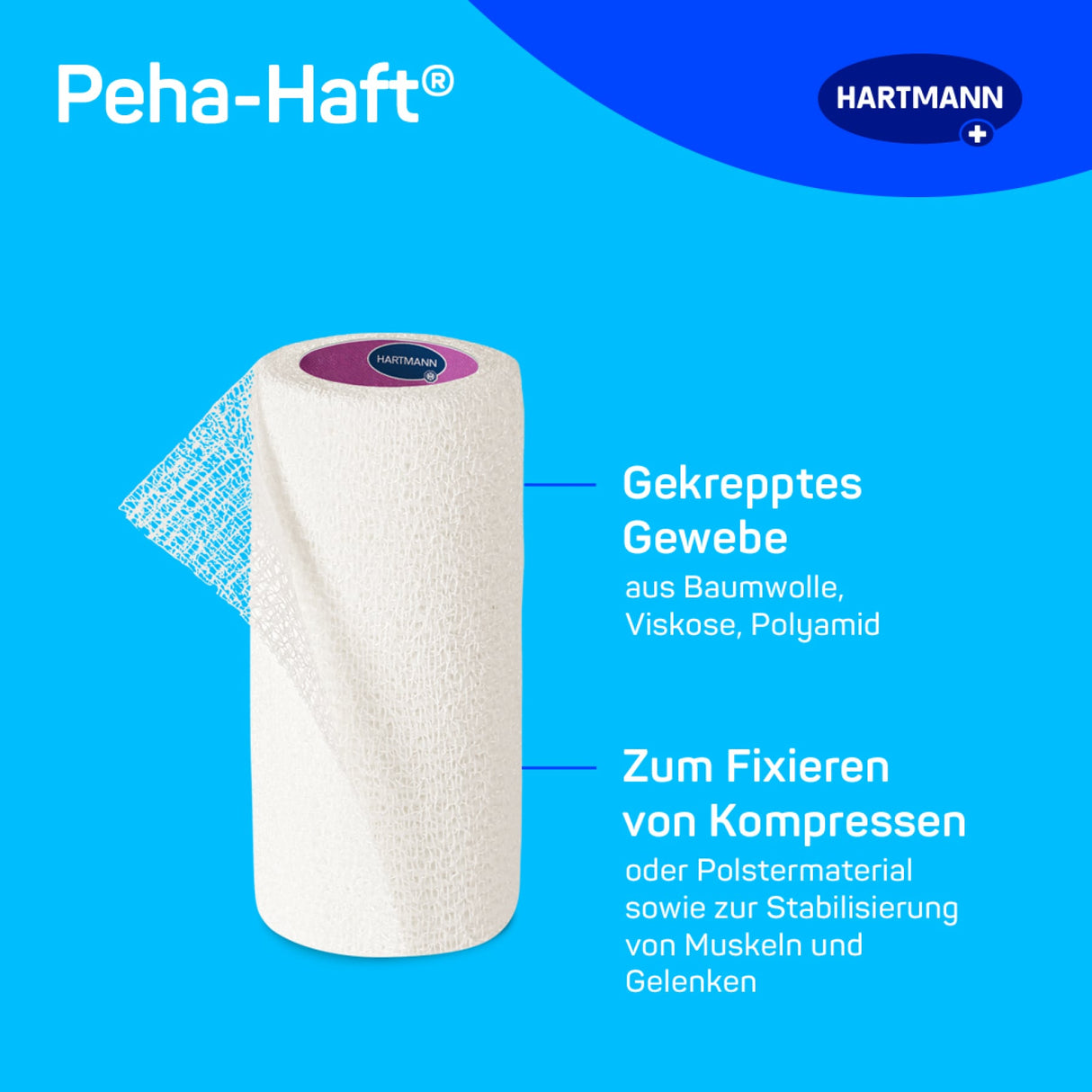 Hartmann Peha-haft Kohäsive Fixierbinde 8 cm x 4 m, elastisch - Ansicht 2