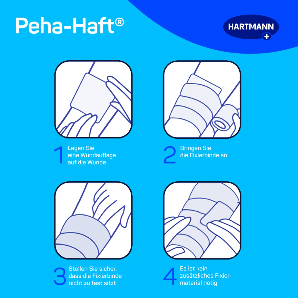 Hartmann Peha-haft Kohäsive Fixierbinde 8 cm x 4 m, elastisch - Ansicht 4