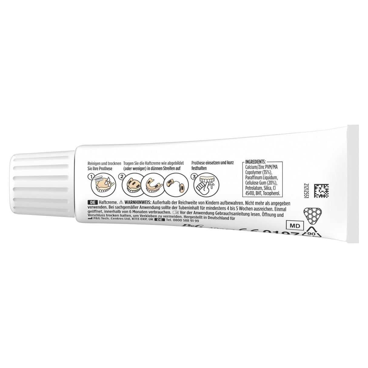 blend-a-dent Plus Haftcreme, Geschmacksneutral, für sicheren Halt beim Essen – Ansicht 3