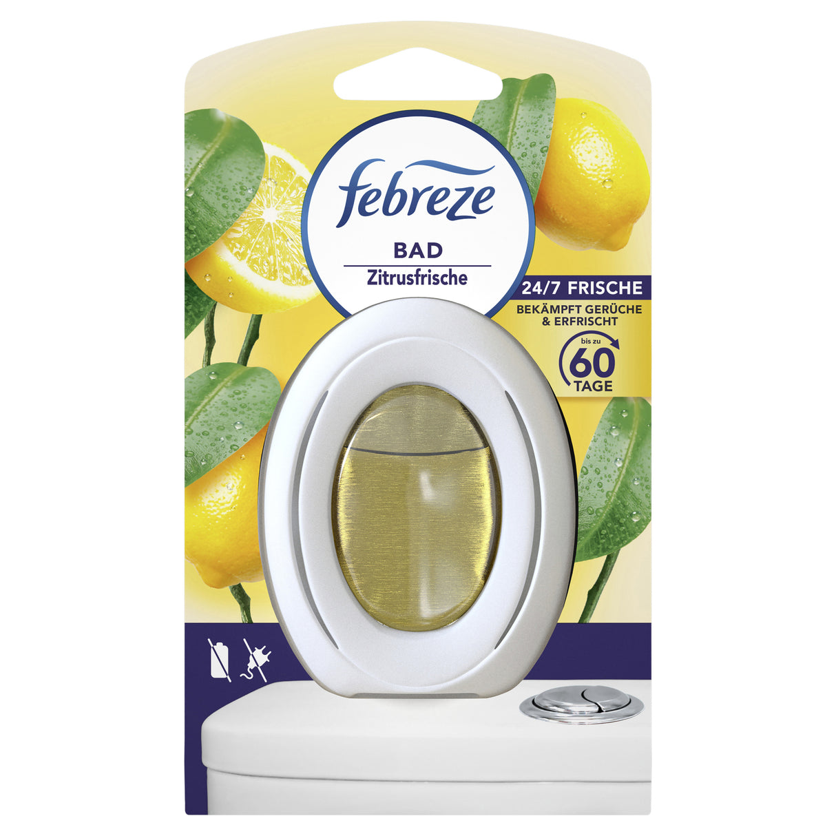 Febreze Bad Lufterfrischer Zitrusfrische, batteriefreier Duftspender