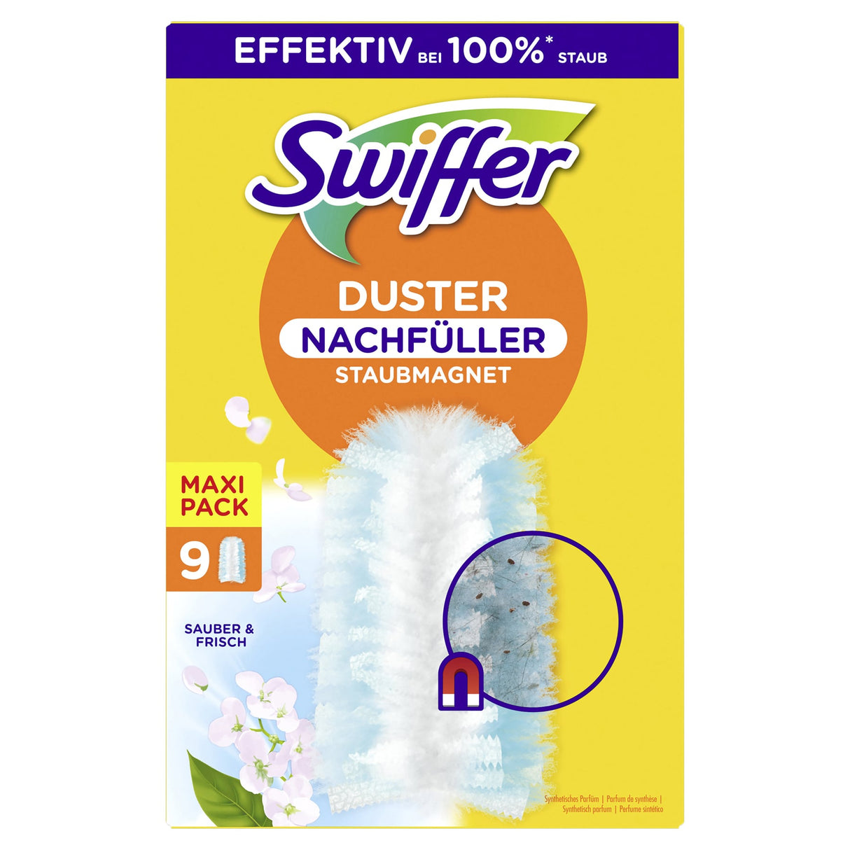 Swiffer Staubmagnet Nachfülltücher, 9er, flauschige Fasern – Ansicht 2