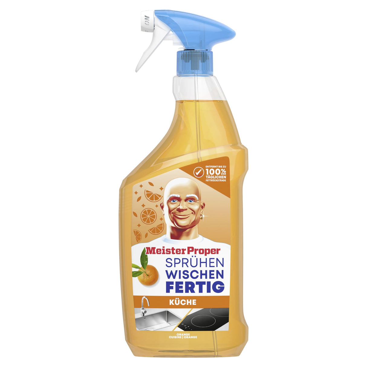 Meister Proper Sprühen-Wischen-Fertig Spray Küchenreiniger, fettlösend und streifenfrei – mit Orangenduft – Ansicht 3