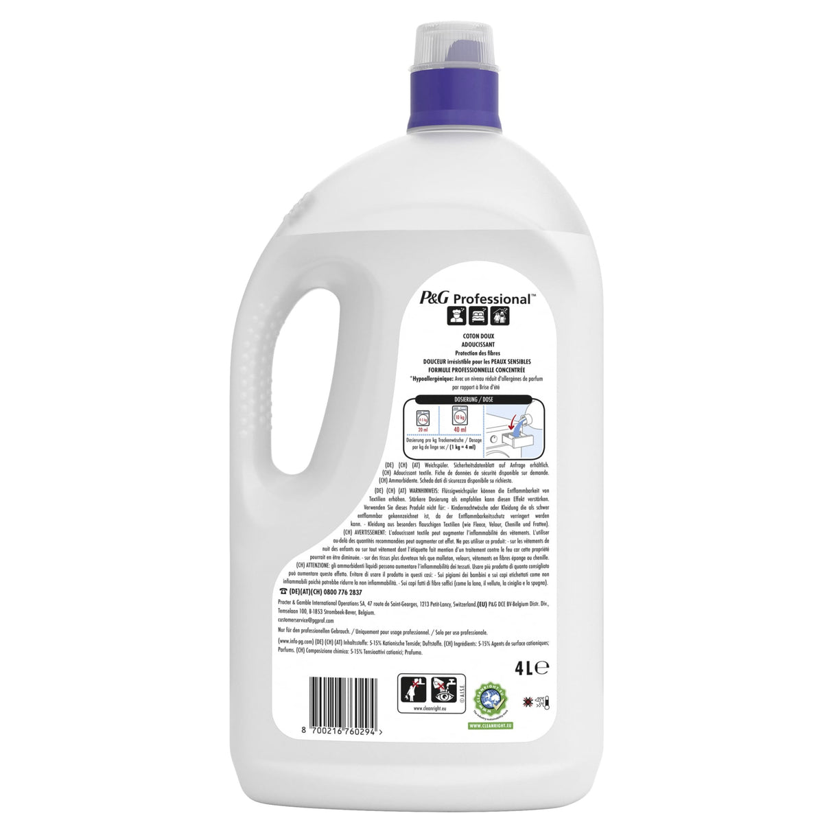 P&G Professional Lenor Weichspüler Sensitiv – hautfreundlich – Ansicht 2
