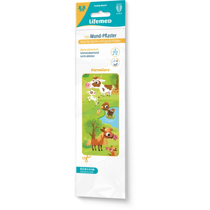 Lifemed Wundpflaster Kids latexfrei Motive - 50 cm x 6 cm
