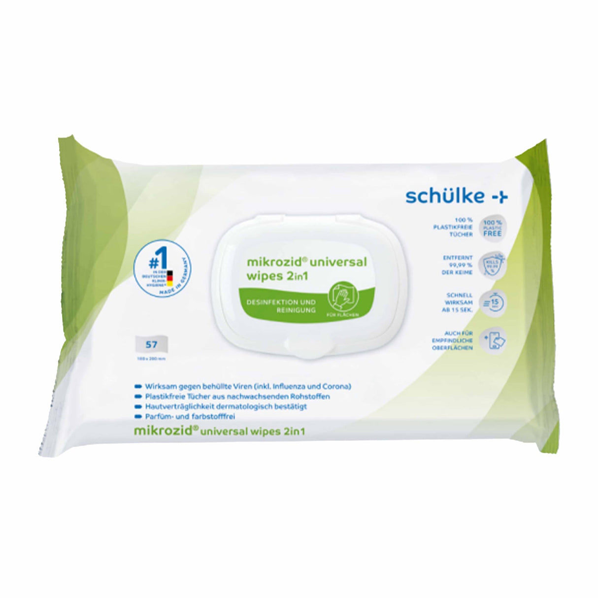 Schülke mikrozid universal wipes 2in1 Desinfektionstücher – reinigend und desinfizierend
