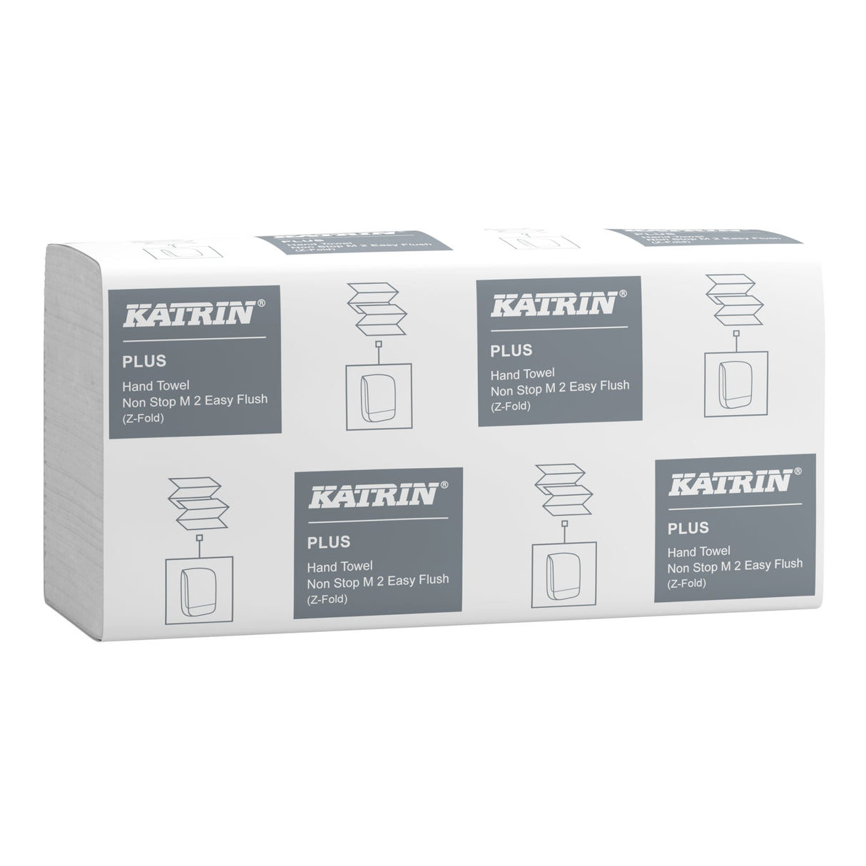 Katrin Plus Falthandtuch Non Stop M 2, Easy Flush, 20,3 x 24 cm