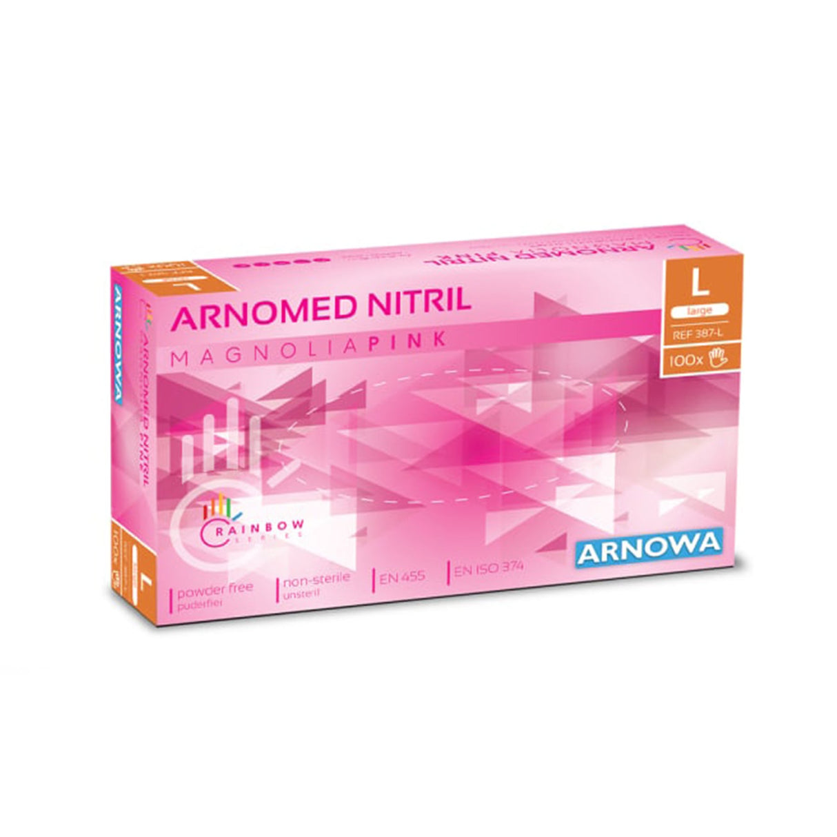 ARNOMED Nitril Magnolia Pink Einmalhandschuhe, puderfrei, pink – Ansicht 1