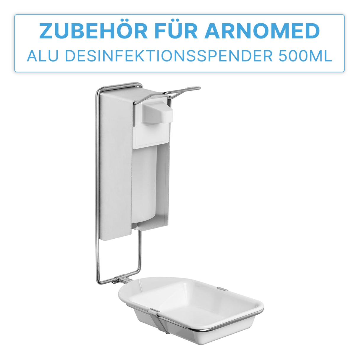 ARNOMED Tropfschale, Kunststoff, weiß, für Desinfektionsmittelspender – Ansicht 2
